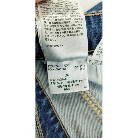 Levi's 26X28 Women's 721 High Rise Skinny Ankle Zip Blue Denim Premium Jeans - Picture 13 of 15